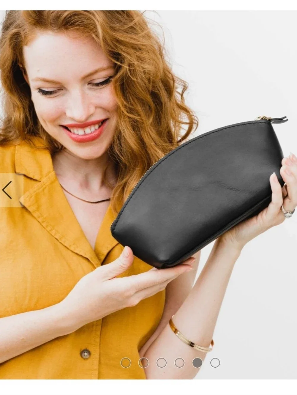 Portland Leather Goods Total Eclipse Makeup Bag in Black